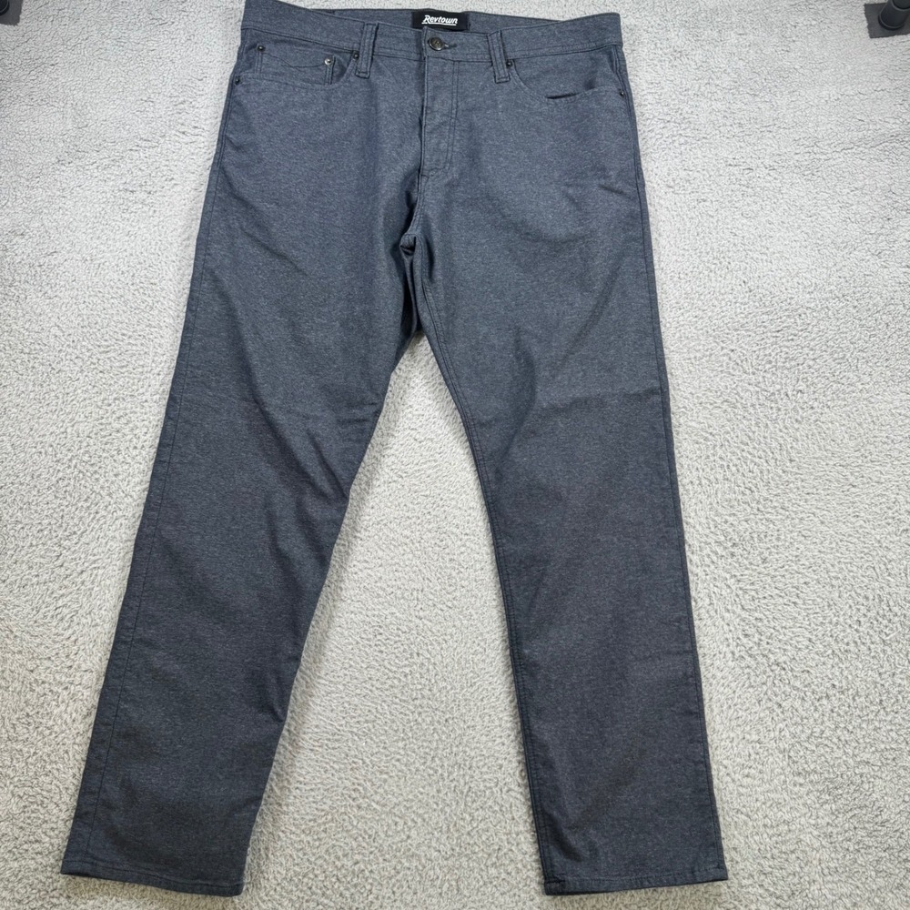 Revtown Sharp Decade Denim Mens 36x29 Slim Straight Pants Heather Charcoal Grey